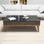 Hanah Home Milan Juego de Muebles para Sala de Estar Nogal y Negro